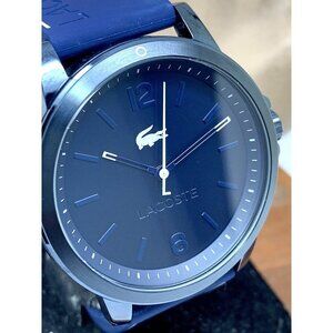 Lacoste Men's Watch 2011181 Court Quartz Blue Dial Rubber Band 43mm